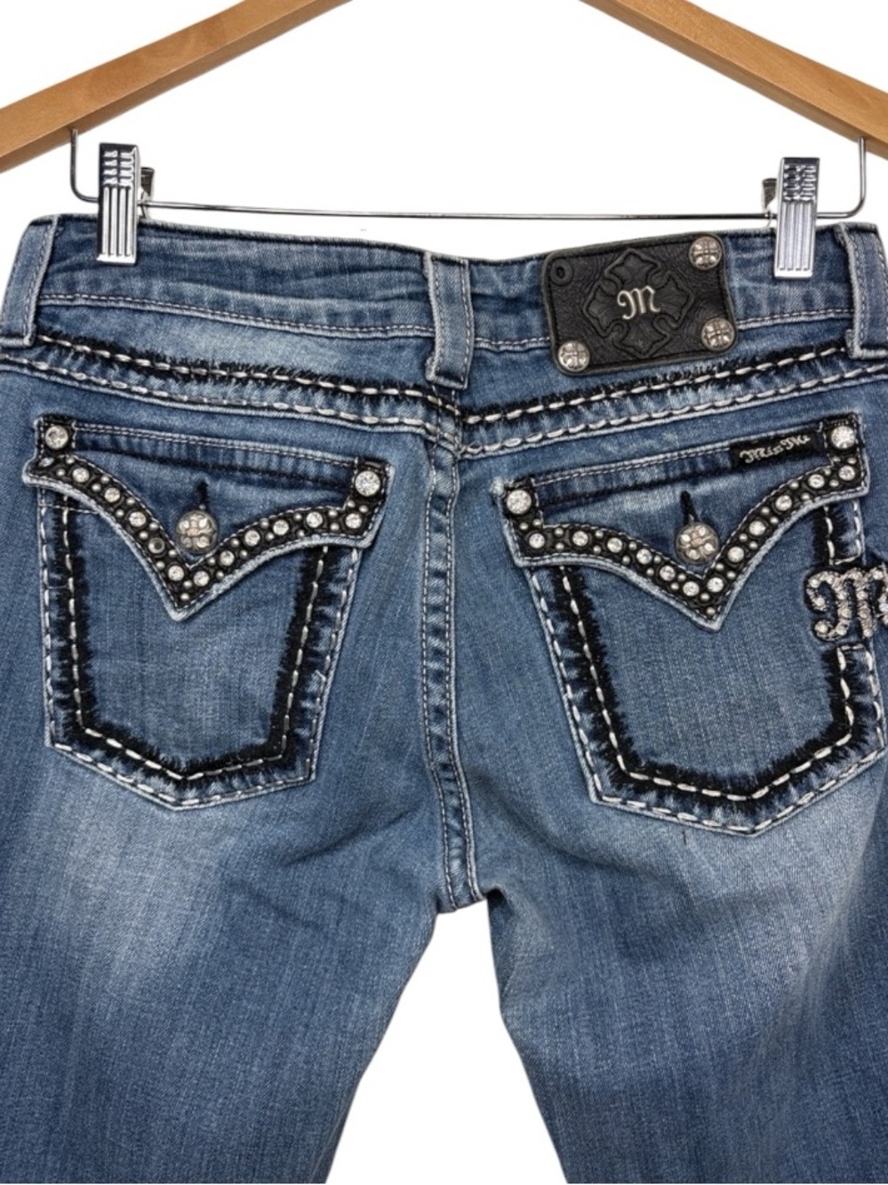 Miss Me Easy Boot JE5087E6R Jeweled Embellished Pockets Women Size 29 BLEMISH